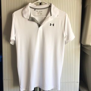 Under Armour Boys White Polo